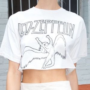 Brandy Melville Led Zeppelin Cropped Tee
